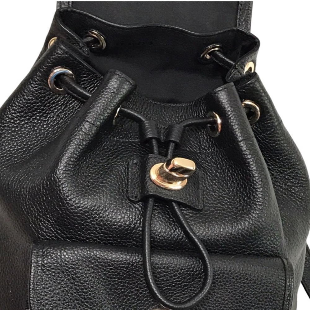 Coach Turnlock Mini Rucksack Black Leather Backpack - Picture 12 of 12